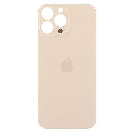 iPhone 13 Pro - Sticla spate carcasa compatibil cu iPhone 13 Pro, Gold, Big hole