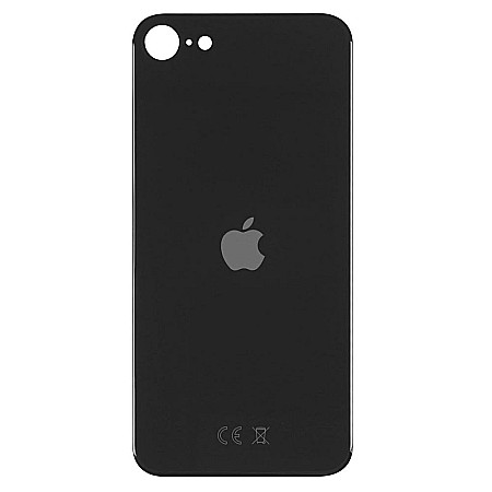 Housing iPhone - Sticla spate carcasa pentru iPhone SE 2020, Big Hole - Space Grey