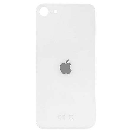 iPhone SE 2020 2nd - Sticla spate carcasa pentru iPhone SE 2020, Big Hole - White