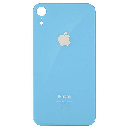iPhone XR - Sticla spate carcasa compatibila cu telefon Apple iPhone XR, Blue, Big Hole