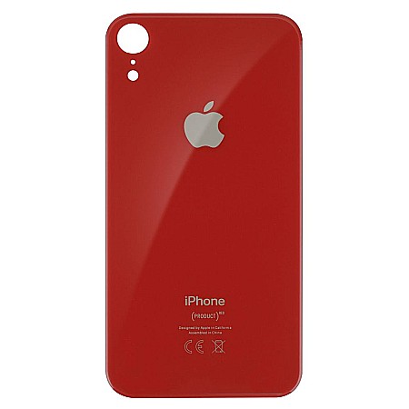 iPhone XR - Sticla spate carcasa compatibila cu telefon Apple iPhone XR Red, Big Hole