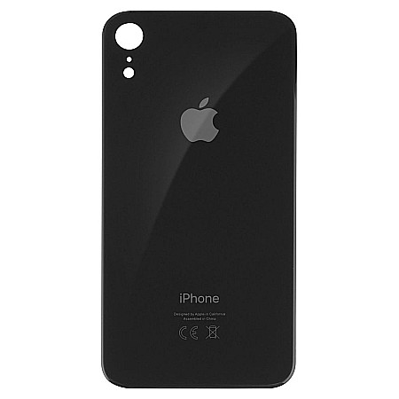 iPhone XR - Sticla spate carcasa compatibila cu telefon Apple iPhone XR, Space Grey, Big Hole
