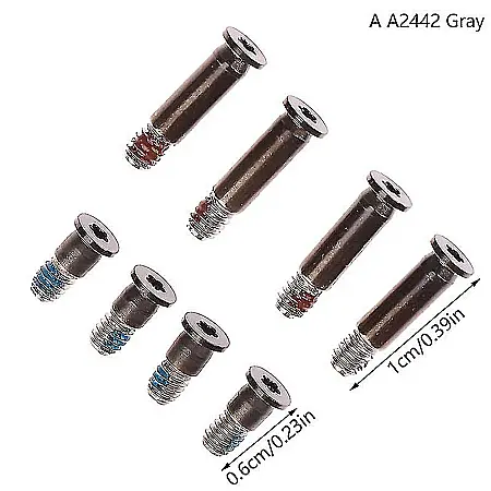 A2442 (M1 14” 2021) - Suruburi Bottomcase (set complet) MacBook Pro Retina M1/M2 14/16 inch A2779 A2780 A2442 A2485 2021-2023