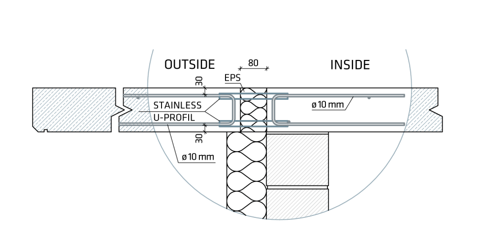 Cadru Prefabricat pentru armare modulară - Conectori termoizolatori pentru balcoane [4]