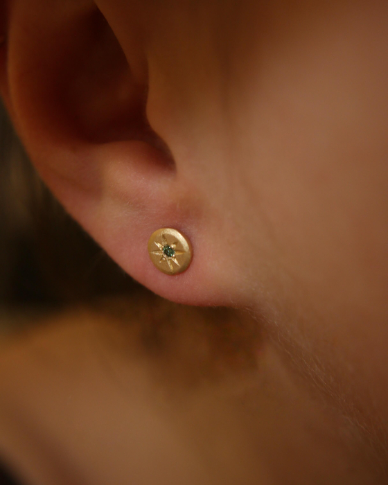 Cercei Eris - Aur Galben 14K cu Diamante, Safire sau Smaralde [4]