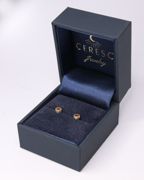 Cercei Marte - Aur Galben 14K cu Granate Naturale [5]