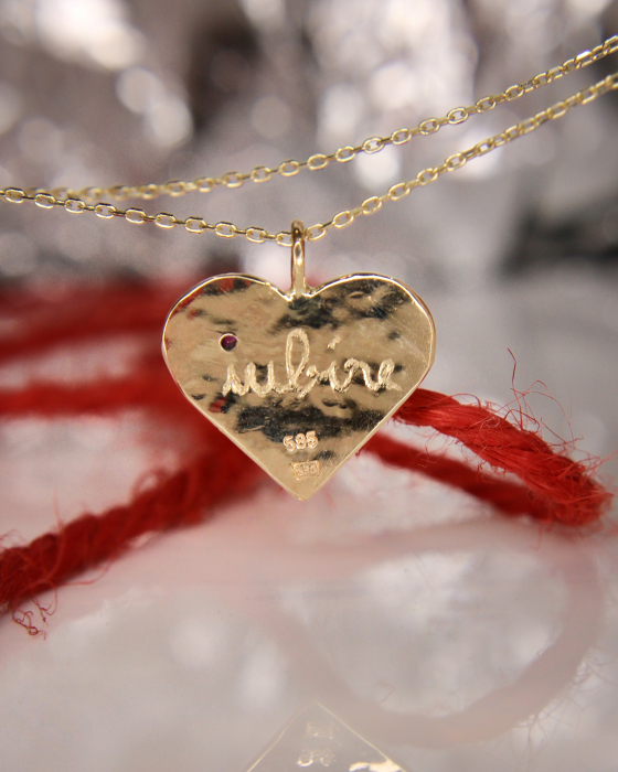 Colier Eridanus - Aur Galben 14K cu Rubin Natural [3]
