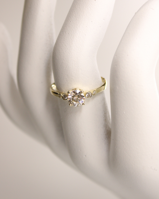 Inel de logodnă Antares - Aur Galben 14K cu Diamant Lab Grown [2]
