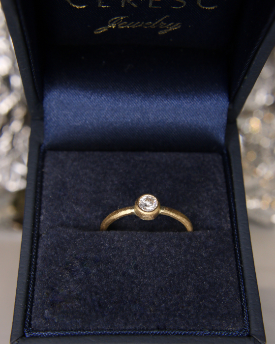 Inel de logodnă - Aur Galben 18K cu Diamant Natural [6]