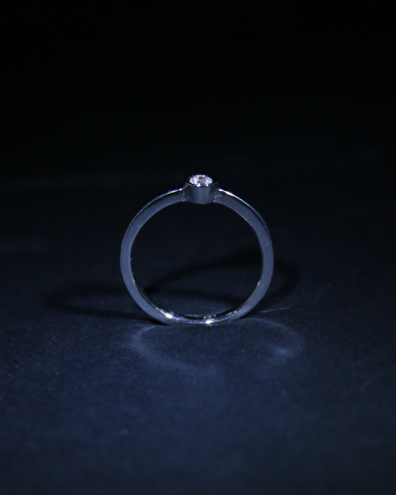 Inel de logodnă Vega - Aur Alb 14K cu Diamant Natural [2]