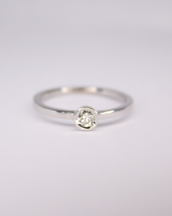 Inel de logodnă Vega - Aur Alb 14K cu Diamant Natural [1]
