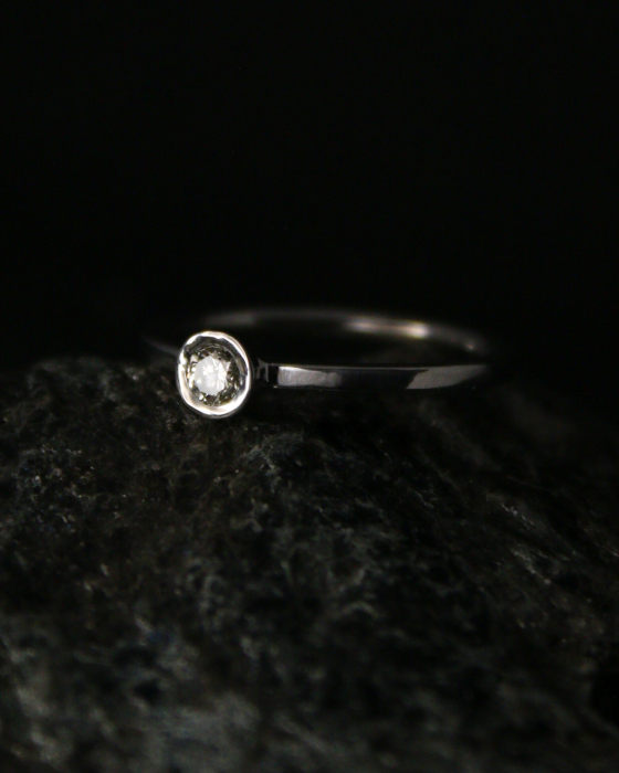 Inel de logodnă Vega - Aur Alb 14K cu Diamant Natural [5]
