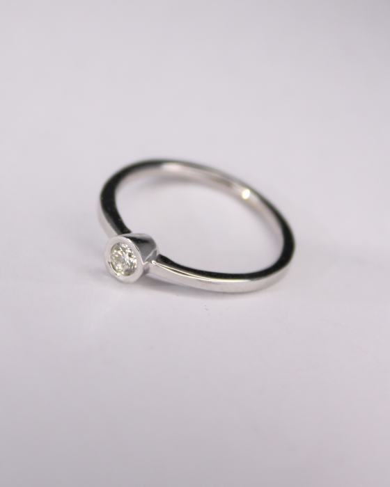 Inel de logodnă Vega - Aur Alb 14K cu Diamant Natural [3]