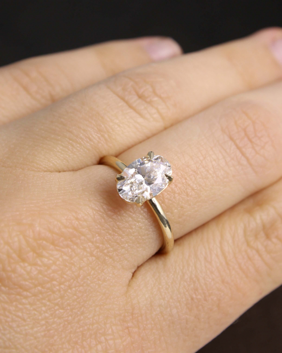 Inel de logodnă Vela - Aur Galben 14K cu Diamant Lab Grown [3]
