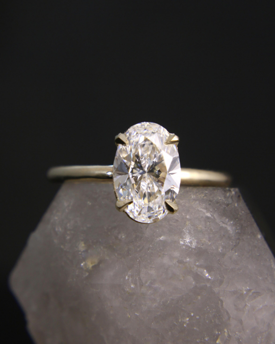 Inel de logodnă Vela - Aur Galben 14K cu Diamant Lab Grown [4]