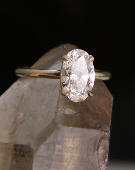 Inel de logodnă Vela - Aur Galben 14K cu Diamant Lab Grown [2]