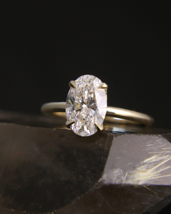 Inel de logodnă Vela - Aur Galben 14K cu Diamant Lab Grown [6]