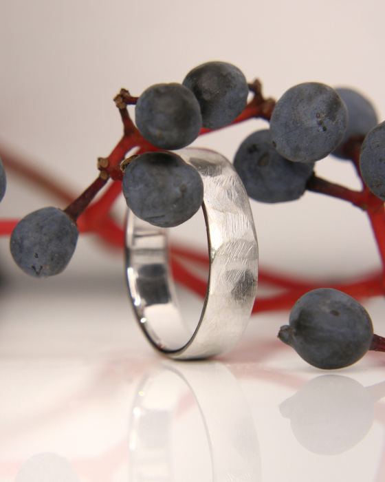 Verighete Pluto -  Aur Alb 14K cu Diamant Natural [2]