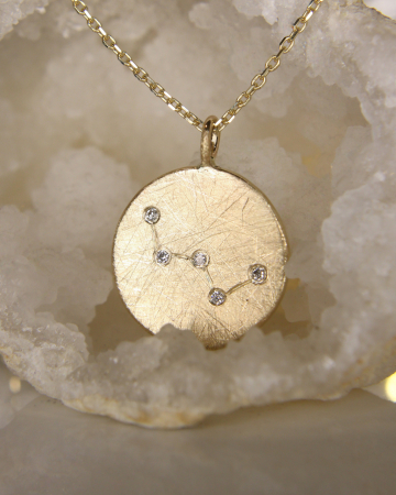 Colier Cassiopeia - Aur Galben 14K cu Diamante Naturale [1]