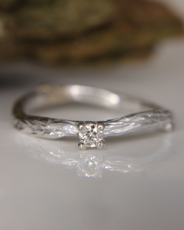 Logodnă - Inel de logodnă Izar - Aur Alb 14K cu Diamant Natural