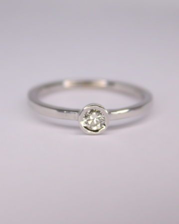 Logodnă - Inel de logodnă Vega - Aur Alb 14K cu Diamant Natural