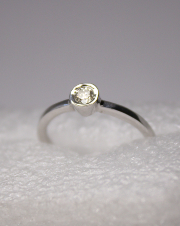 Inel de logodnă Vega - Aur Alb 14K cu Diamant Natural [1]
