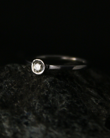 Inel de logodnă Vega - Aur Alb 14K cu Diamant Natural [4]