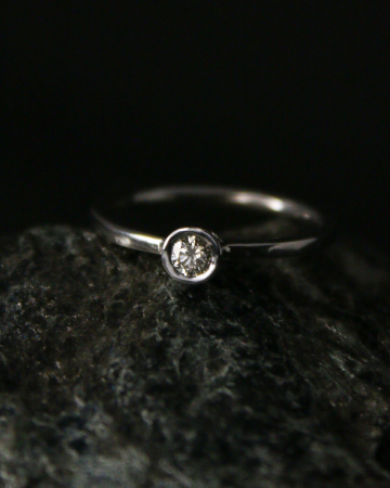 Inel de logodnă Vega - Aur Alb 14K cu Diamant Natural [3]
