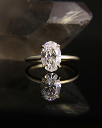 Logodnă - Inel de logodnă Vela - Aur Galben 14K cu Diamant Lab Grown