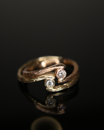 Inel Miram - Aur Roz 14K cu Diamant Natural [3]