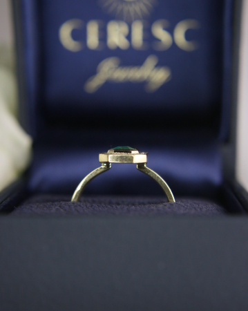 Inel aur 18K cu smarald 0.81ct și diamante [5]