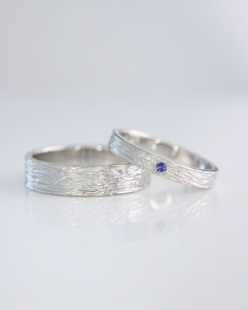 Verighete organice - Verighete Alya - Aur Alb 14K