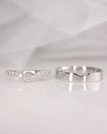 Verighete clasice - Verighete Libra - Platina cu Diamante Naturale