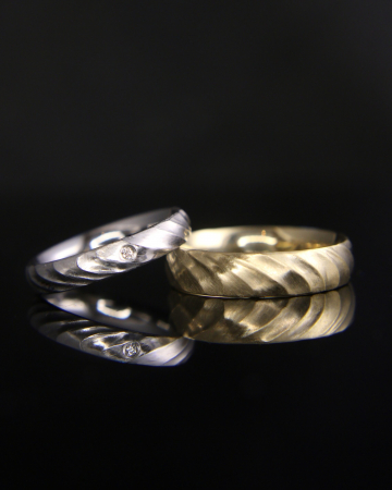 Verighete organice - Verighete Silk - Aur Galben 14K