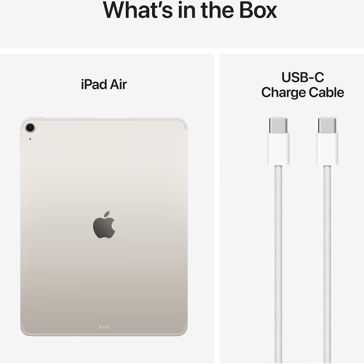 Apple iPad Air 13, M3, 256GB, Wi-Fi + Cellular, Starlight [3]