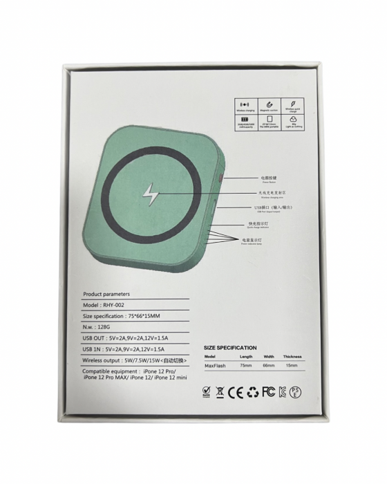 Baterie externa magsafe battery pack 6000 mAh 15W - Negru [3]