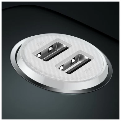 Incarcator auto Baseus Grain Pro, Alb [3]