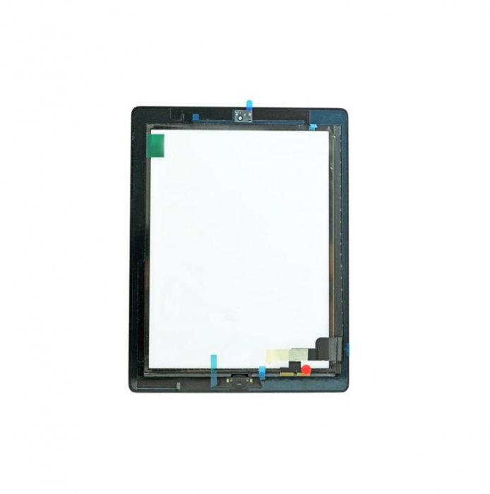 Sticla tactila (touchscreen) si buton meniu iPad 2 A1395 A1396 A1397, Negru [2]