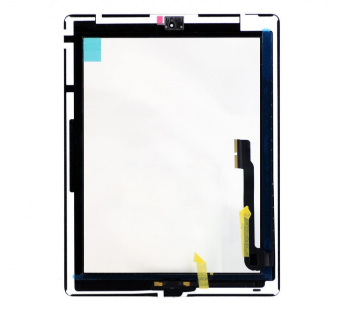 Sticla tactila (touchscreen) si buton meniu iPad 3 si iPad 4 A1430 A1416 A1458 A1459, Negru [2]