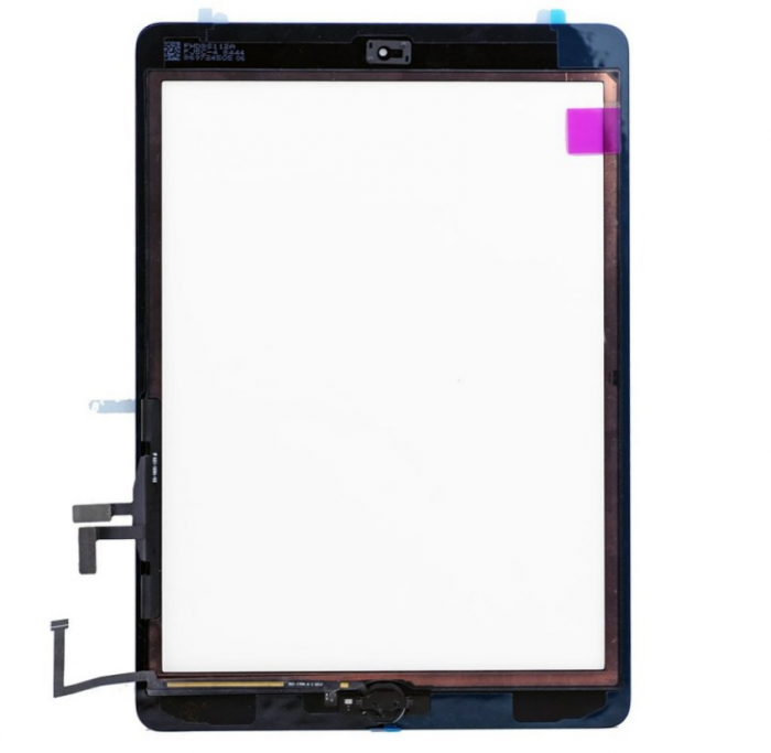 Sticla tactila (touchscreen) si buton meniu iPad Air 1 A1474 A1475 si iPad 5 A1822 A1823 9.7", Negru [2]