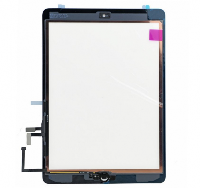 Sticla tactila (touchscreen) si buton meniu iPad Air 1 A1474 A1475 iPad 5 A1822 A1823 9.7", Alb [2]