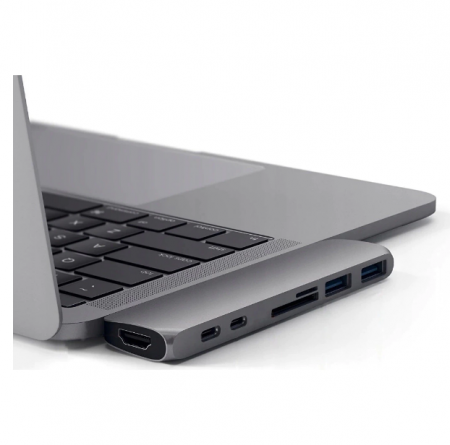 7in1 Thunderbolt USB-C HDMI SD USB adaptor pentru Macbook [2]