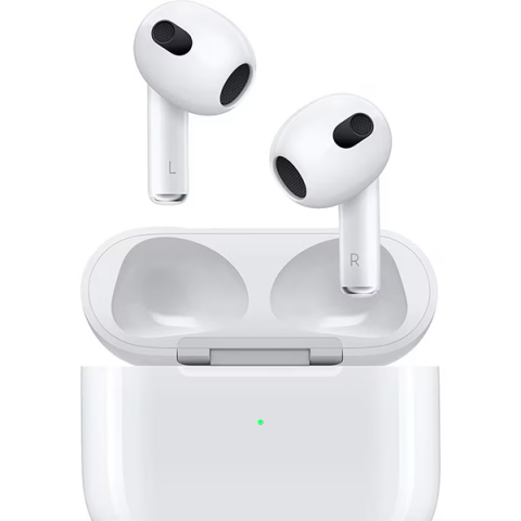 Casti AirPods 3, True Wireless, Bluetooth, In-Ear, Microfon, Carcasa Incarcare Lightning, alb [0]