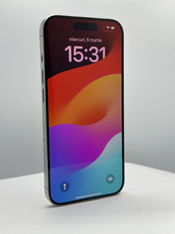 Apple iPhone 15 Pro, 128GB, White Titanium, Foarte bun [1]