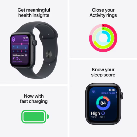 Apple Watch SE (2025) GPS, Carcasă Starlight Aluminium 40mm [2]
