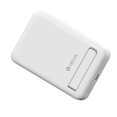 Baterii portabile - Baterie externa Wireless Cu Suport Smart Series 20W 10.000mAh- Alb