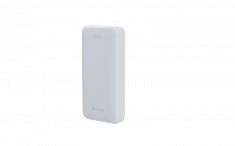 Baterii portabile - Baterie externa Devia Smart Speed Series, 20.000 mAh, 2xUSB, Alb