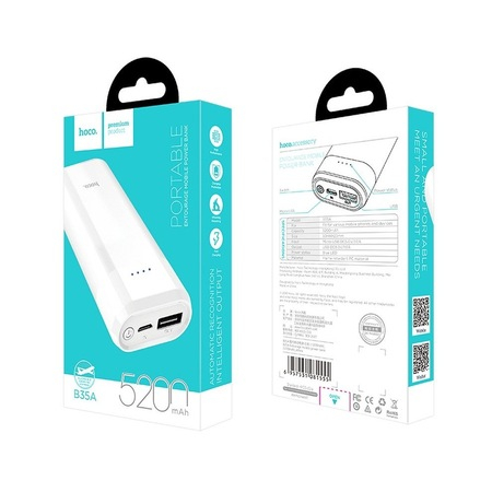 Baterii portabile - Baterie Externa Hoco, Entourage B35A 5200 mAh, Alb