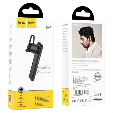 Casca bluetooth Hoco E61, Negru [1]