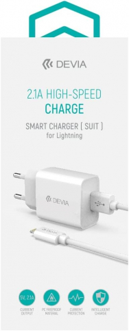 Încărcătoare, date și adaptoare - Incarcator 2X USB 5V 2.4A cu cablu Lightning - Alb